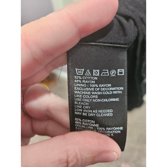 Vintage y2k Babydoll Embroidered Black Floral Dress Urban Outfitters Sz M Halter - Picture 6 of 9